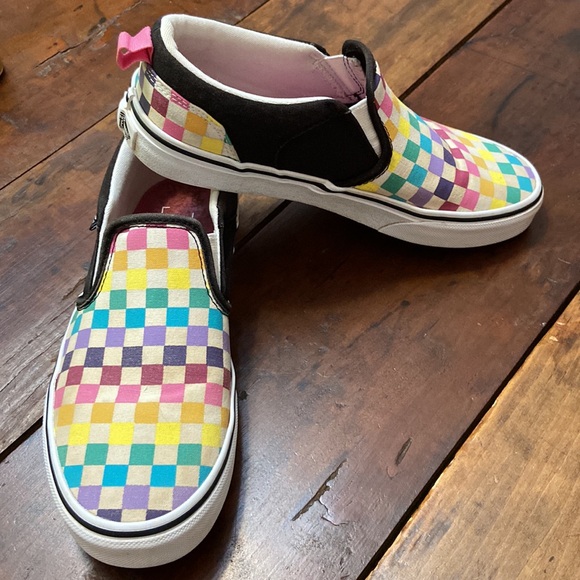 Vans Checkered Womens Well Loved Slip On Shoes -As Is -Lots of wear Left! Size 5 - Picture 2 of 7